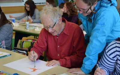 Künstler Reiner Schiestl an der BFW Wörgl